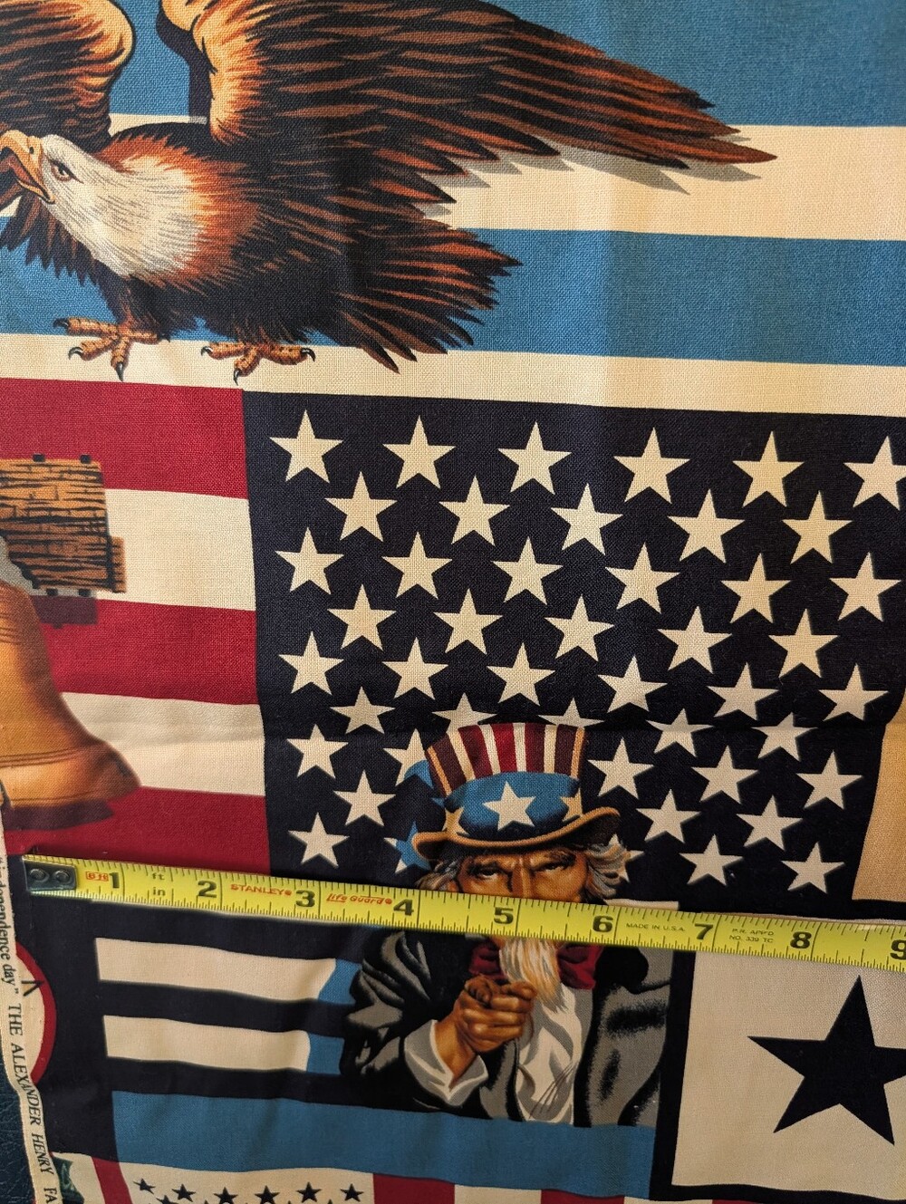 Alexander Henry DeLeon Patriotic Independence Day Americana Patchwork Fabric 2-Y - Picture 4 of 8